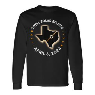 Texas Total Solar Eclipse 2024 Totality April 8 2024 America Long Sleeve T-Shirt - Monsterry AU