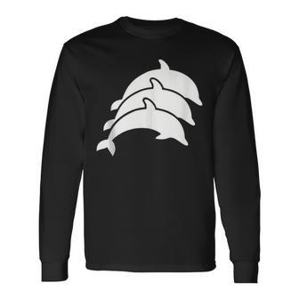 Three Dolphins Long Sleeve T-Shirt - Monsterry CA