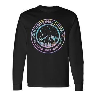 Tie Dye Occupational Therapy Facilitating Life's Adventures Long Sleeve T-Shirt | Mazezy