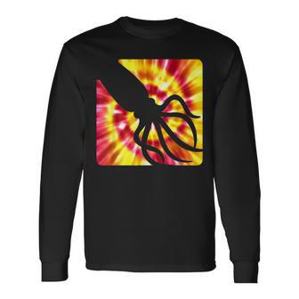 Tie Dye Squid For Squid Lovers Long Sleeve T-Shirt - Monsterry