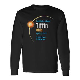 Tiffin Ohio Oh Total Solar Eclipse 2024 1 Long Sleeve T-Shirt - Monsterry CA