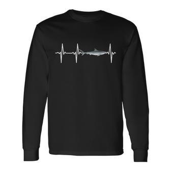 Tiger Shark Heartbeat Shark Lover Langarmshirts - Seseable