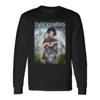 Tim Burton's Edward Scissorhands Edward And Kim Movie Poster Langarmshirts - Seseable