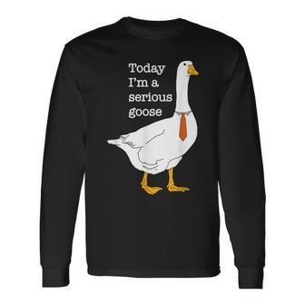 Today I'm A Serious Goose Apparel Long Sleeve T-Shirt - Monsterry DE