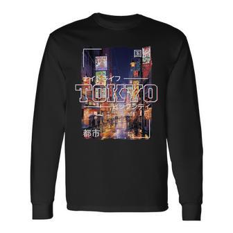 Tokyo City Retro Japan Ästhetik Straßenon Tokio Langarmshirts - Geschenkecke