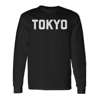 Tokyo Retro Vintage Minimalist Long Sleeve T-Shirt - Monsterry AU