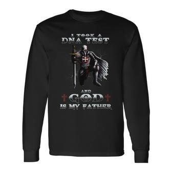 I Took A Dna Test And God Is My Father Knight Templar Long Sleeve T-Shirt - Monsterry UK