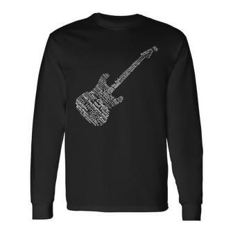Top Rock And Blues Guitar Legends Name Long Sleeve T-Shirt - Seseable