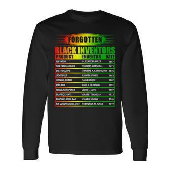 History Of Forgotten Black Inventors Black History Month Long Sleeve T-Shirt | Mazezy
