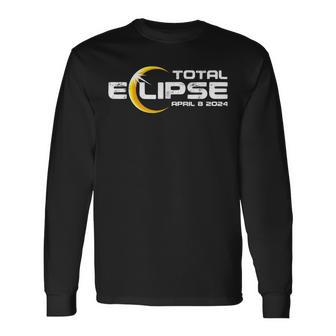 Total Eclipse April 8 2024 Long Sleeve T-Shirt - Monsterry UK