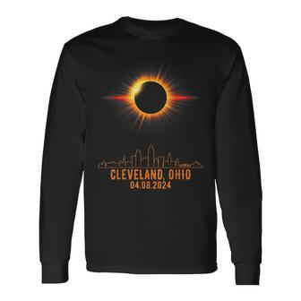 Total Solar Eclipse 04082024 Cleveland Ohio Long Sleeve T-Shirt - Monsterry