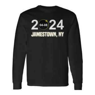 Total Solar Eclipse 04082024 Jamestown New York Eclipse Long Sleeve T-Shirt | Mazezy