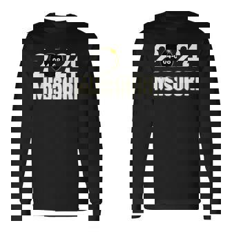 Total Solar Eclipse 04082024 Missouri Solar Eclipse Long Sleeve T-Shirt - Thegiftio