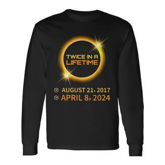 Total Solar Eclipse 2024 April 8 America Totality Spring Long Sleeve T-Shirt - Monsterry UK