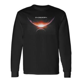 Total Solar Eclipse 2024 Eclipse April 8 2024 Souvenir Long Sleeve T-Shirt - Monsterry