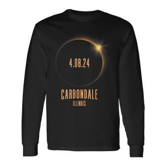 Total Solar Eclipse 2024 Carbondale Illinois Usa Long Sleeve T-Shirt - Seseable