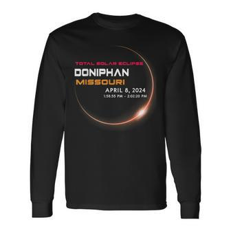 Total Solar Eclipse 2024 In Doniphan Missouri Long Sleeve T-Shirt - Seseable