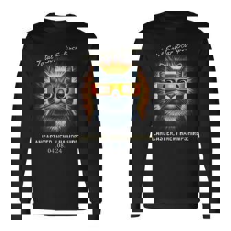 Total Solar Eclipse 2024 Lancaster New Hampshire Cat Lover Long Sleeve T-Shirt - Thegiftio