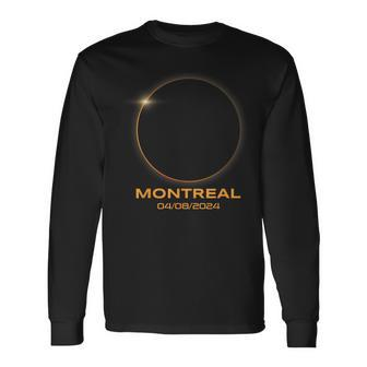 Total Solar Eclipse 2024 Montreal Canada Totality Matching Long Sleeve T-Shirt | Mazezy DE