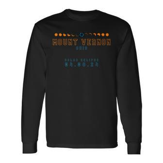 Total Solar Eclipse 2024 Mount Vernon Ohio 040824 Long Sleeve T-Shirt - Monsterry