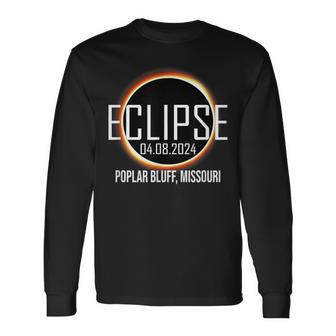 Total Solar Eclipse 2024 Poplar Bluff Missouri April 8 2024 Long Sleeve T-Shirt - Monsterry DE