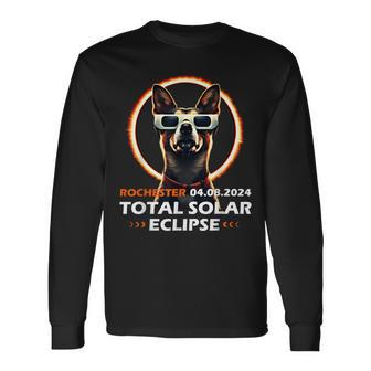 Total Solar Eclipse 2024 Rochester 2024 Dog Long Sleeve T-Shirt - Monsterry