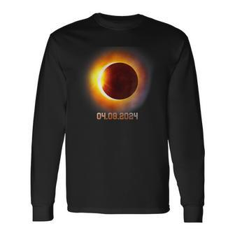 Total Solar Eclipse 2024 Spring April 8Th 2024 T Long Sleeve T-Shirt - Monsterry CA