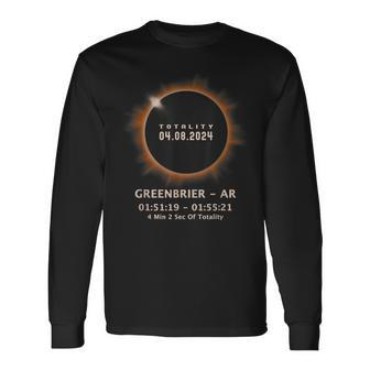 Total Solar Eclipse 2024 Totality 040824 Arkansas Ar Long Sleeve T-Shirt - Monsterry AU