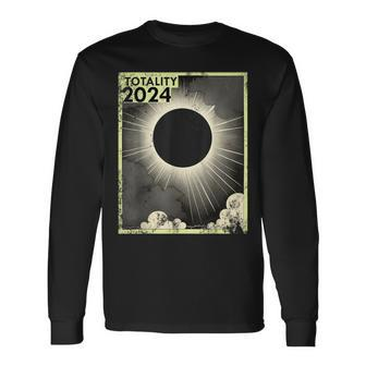 Total Solar Eclipse 2024 Totality Astronomy April 04 08 24 Long Sleeve T-Shirt | Mazezy