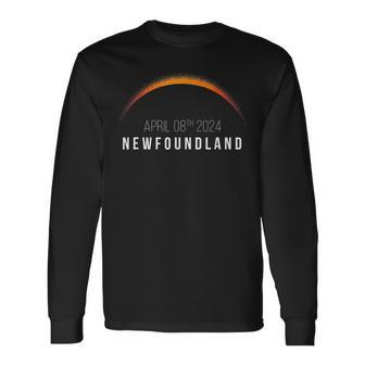 Total Solar Eclipse 2024 Totality Newfoundland Long Sleeve T-Shirt | Mazezy