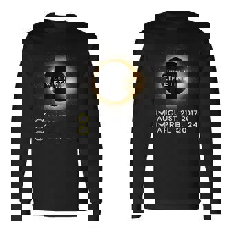 Total Solar Eclipse 2024 Twice In A Lifetime Spring Totality Long Sleeve T-Shirt - Thegiftio