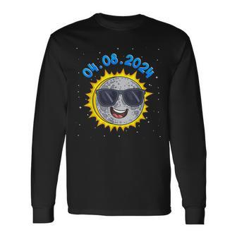 Total Solar Eclipse 2024 Usa Astronomy Totality Sun Moon Long Sleeve T-Shirt - Monsterry AU