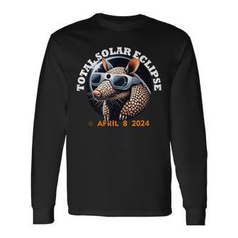 Total Solar Eclipse 4 8 2024 Path American Armadillo Eclipse Long Sleeve T-Shirt | Mazezy CA