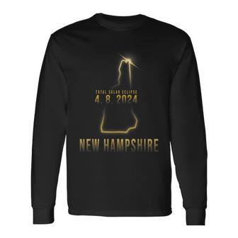 Total Solar Eclipse 4082024 New Hampshire Long Sleeve T-Shirt | Mazezy DE