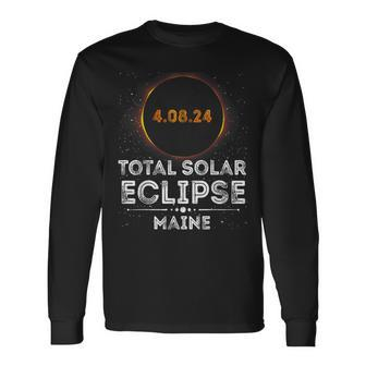 Total Solar Eclipse April 8 2024 Maine Astronomy Totality Long Sleeve T-Shirt - Monsterry