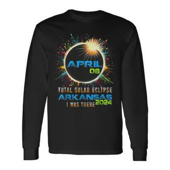 Total Solar Eclipse Arkansas 2024 Colorful Totality Long Sleeve T-Shirt - Seseable
