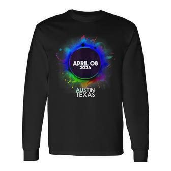 Total Solar Eclipse Austin Texas 2024 Totality Long Sleeve T-Shirt - Monsterry AU