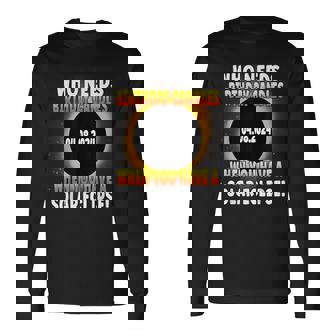 Total Solar Eclipse Birthday 2024 Birthday Candles Joke Long Sleeve T-Shirt - Seseable