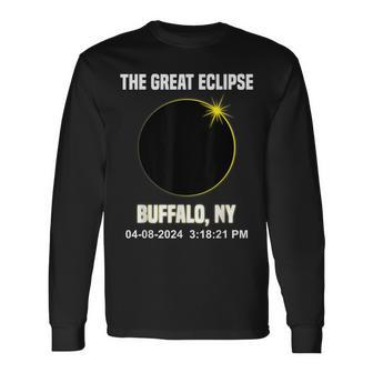 Total Solar Eclipse Buffalo 2024 Time New York Eclipse Long Sleeve T-Shirt - Seseable