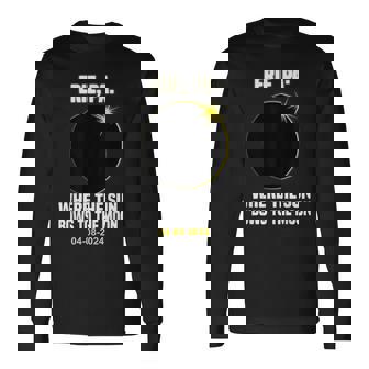 Total Solar Eclipse Erie Pennsylvania 040824 Solar Eclipse Long Sleeve T-Shirt | Mazezy