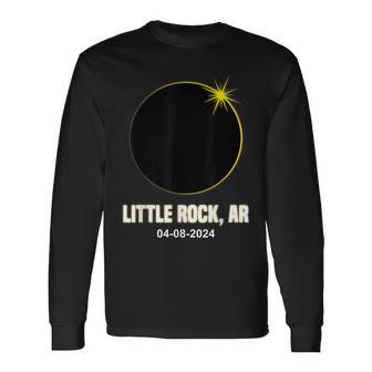 Total Solar Eclipse Little Rock 2024 Arkansas Solar Eclipse Long Sleeve T-Shirt - Monsterry CA