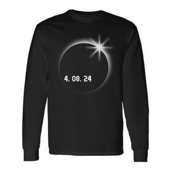 Total Solar Eclipse Spring April 8Th 2024 America Totality Long Sleeve T-Shirt - Monsterry UK