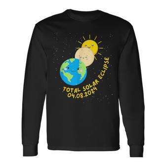 Totale Sonnenfinsternis 2024 Süße Sonnenfinsternis Langarmshirts - Geschenkecke