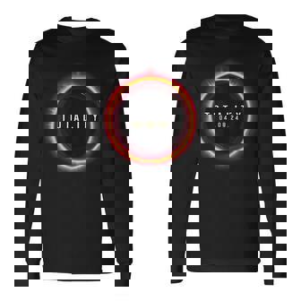 Totality 040824 Total Solar Eclipse April 8 2024 Eclipse Long Sleeve T-Shirt | Mazezy