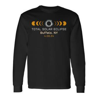 Totality Path 2024 Buffalo Ny New York Total Eclipse Long Sleeve T-Shirt - Monsterry