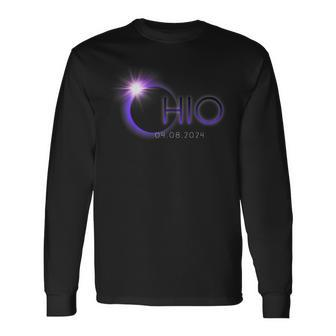 Totality Solar Eclipse 040824 Phases Ohio State Long Sleeve T-Shirt | Mazezy