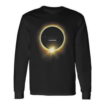 Totality Solar Eclipse 2024 Souvenir 040824 Seen From Ohio Long Sleeve T-Shirt - Monsterry AU