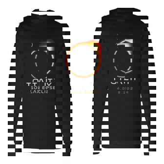 Totality Solar Eclipse 40824 Total Solar Eclipse 2024 Long Sleeve T-Shirt | Mazezy