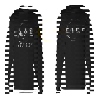 Totality Solar Eclipse Total Solar Eclipse 2024 Long Sleeve T-Shirt | Mazezy