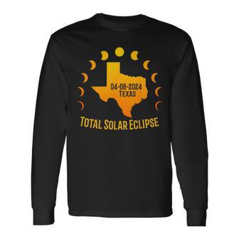 Totality Texas Solar Eclipse 2024 America Total Eclipse Long Sleeve T-Shirt - Monsterry DE